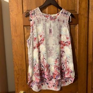 Roz and Ali soft multicolor sleeveless top